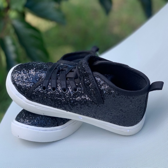 Toddler Girls Athletic Glitter Hi-Top Sneakers New - Picture 3 of 8